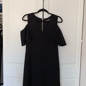 Black cold shoulder jumpsuit